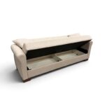 VAVEL LIGHT BROWN ΥΦΑΣΜΑ 3ΘΕΣΙΟΣ ΚΑΝΑΠΕΣ/ΚΡΕΒΑΤΙ ΜΕ ΑΠΟΘ.ΧΩΡΟ 216X85X80εκ. - Image 2