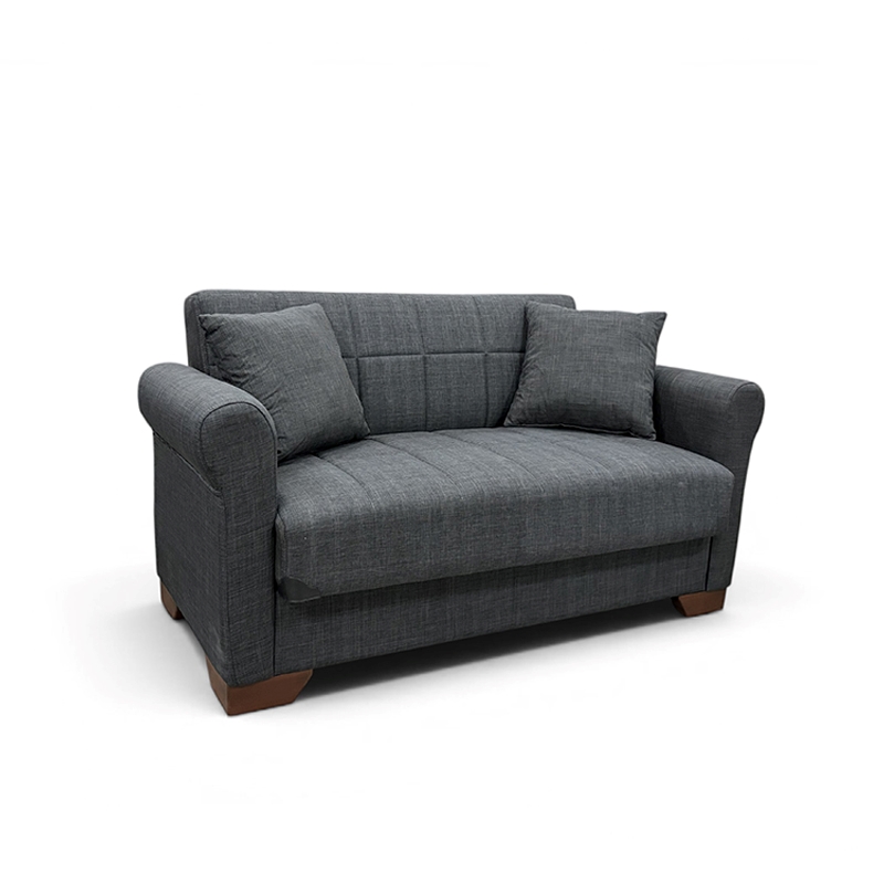 0014072 VAVEL DARK GREY ΥΦΑΣΜΑ 2ΘΕΣΙΟΣ ΚΑΝΑΠΕΣ/ΚΡΕΒΑΤΙ ΜΕ ΑΠΟΘ.ΧΩΡΟ 156Χ85Χ80εκ. - Image 1
