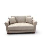 VAVEL LIGHT BROWN ΥΦΑΣΜΑ 2ΘΕΣΙΟΣ ΚΑΝΑΠΕΣ/ΚΡΕΒΑΤΙ ΜΕ ΑΠΟΘ.ΧΩΡΟ 156Χ85Χ80εκ.