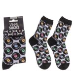 Κάλτσες Δίσκοι Βινυλίου Μαύρο 70% Βαμβάκι/25% Polyester/5% Ελαστάνη Μέγεθος 42-46 - 1 τεμ.