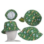 Καπέλο Παιδικό Σαφάρι Αδιάβροχο Πράσινο 100% Polyester Μέγεθος One Size 18cm - 1 τεμ.