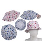 Καπέλο Παιδικό Λουλούδια Αδιάβροχο 100% Polyester Μέγεθος One Size 18cm Σε 2 Χρώματα - 1 τεμ.