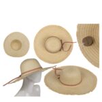 Καπέλο Ψάθινο Με Χρωματιστή Λωρίδα 98% Ψάθα/2% Polyester Μέγεθος One Size 44x44x12cm - 1 τεμ.