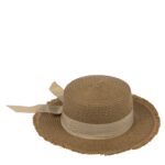 Καπέλο Ψάθινο Με Χρωματιστή Λωρίδα 98% Polyester/2% Ψάθα Μέγεθος One Size 35x35x10cm Σε 2 Χρώματα - 1 τεμ. - Image 6