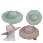 Καπέλο Ψάθινο Χρωματιστό 35% Polyester/65% Ψάθα Μέγεθος One Size 44x44x12cm Σε 2 Χρώματα - 1 τεμ.