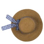 Καπέλο Ψάθινο Με Χρωματιστή Λωρίδα 98% Ψάθα/2% Polyester Μέγεθος One Size 37x37x12cm Σε 2 Χρώματα - 1 τεμ. - Image 5