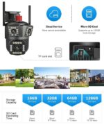 Κάμερα ασφαλείας IP - Triple - WiFi - V380 - 080050 - Image 2