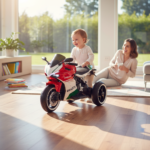 Παιδικό ηλεκτροκίνητο τρίκυκλο scooter - YH-028 - 101150 - Red/Green - Image 2