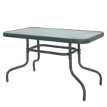 Τραπέζι Κήπου ArteLibre VULCAN Γκρι Μέταλλο/Γυαλί 110x60x70cm - 1 τεμ.