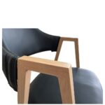 Καρέκλα Τραπεζαρίας ArteLibre SOLANA Μαύρο/Φυσικό PU/Μέταλλο 51x51x81cm - 1 τεμ. - Image 6