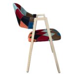 Καρέκλα Τραπεζαρίας ArteLibre SOLANA Patchwork Ύφασμα/Μέταλλο 51x51x81cm - 1 τεμ. - Image 3