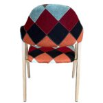 Καρέκλα Τραπεζαρίας ArteLibre SOLANA Patchwork Ύφασμα/Μέταλλο 51x51x81cm - 1 τεμ. - Image 4