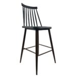 Σκαμπό Bar ArteLibre MARANTA Μαύρο/Καρυδί PP/Μέταλλο 45x46x97cm - 1 τεμ. - Image 2