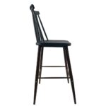 Σκαμπό Bar ArteLibre MARANTA Μαύρο/Καρυδί PP/Μέταλλο 45x46x97cm - 1 τεμ. - Image 9