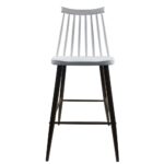 Σκαμπό Bar ArteLibre MARANTA Λευκό/Καρυδί PP/Μέταλλο 45x46x97cm - 1 τεμ. - Image 2