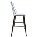 Σκαμπό Bar ArteLibre MARANTA Λευκό/Καρυδί PP/Μέταλλο 45x46x97cm - 1 τεμ. - Image 3