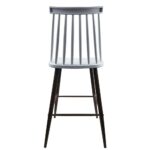 Σκαμπό Bar ArteLibre MARANTA Λευκό/Καρυδί PP/Μέταλλο 45x46x97cm - 1 τεμ. - Image 4