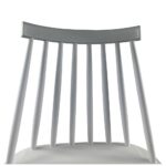 Σκαμπό Bar ArteLibre MARANTA Λευκό/Καρυδί PP/Μέταλλο 45x46x97cm - 1 τεμ. - Image 5