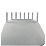 Σκαμπό Bar ArteLibre MARANTA Λευκό/Καρυδί PP/Μέταλλο 45x46x97cm - 1 τεμ. - Image 6