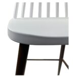 Σκαμπό Bar ArteLibre MARANTA Λευκό/Καρυδί PP/Μέταλλο 45x46x97cm - 1 τεμ. - Image 7
