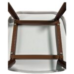 Σκαμπό Bar ArteLibre MARANTA Λευκό/Καρυδί PP/Μέταλλο 45x46x97cm - 1 τεμ. - Image 8