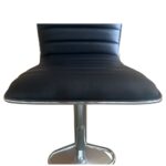 Σκαμπό Bar ArteLibre ENCANTA Μαύρο/Χρώμιο PU/Μέταλλο 41x50x59/94-80/115cm - 1 τεμ. - Image 5