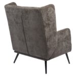 Πολυθρόνα ArteLibre NORA Γκρι Ύφασμα/Μέταλλο 100x80x89cm - 1 τεμ. - Image 4