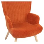Πολυθρόνα ArteLibre LIRA Σάπιο Μήλο Ύφασμα Κοτλέ/Ξύλο 94.5x64x70.5cm - 1 τεμ. - Image 7