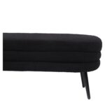 Παγκάκι Ottoman ArteLibre TONDO Μαύρο Ύφασμα Teddy/Μέταλλο 42x112x44cm - 1 τεμ. - Image 5