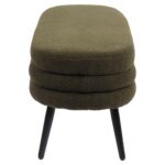 Παγκάκι Ottoman ArteLibre TONDO Πράσινο Ύφασμα Teddy/Μέταλλο 42x112x44cm - 1 τεμ. - Image 2