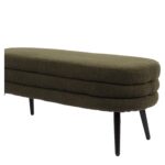 Παγκάκι Ottoman ArteLibre TONDO Πράσινο Ύφασμα Teddy/Μέταλλο 42x112x44cm - 1 τεμ. - Image 6