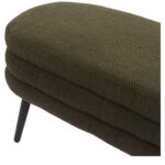 Παγκάκι Ottoman ArteLibre TONDO Πράσινο Ύφασμα Teddy/Μέταλλο 42x112x44cm - 1 τεμ. - Image 7