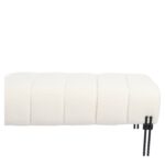 Παγκάκι Ottoman ArteLibre KUBO Λευκό Ύφασμα Teddy/Μέταλλο 40x116.5x50cm - 1 τεμ. - Image 5