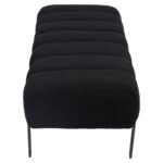Παγκάκι Ottoman ArteLibre KUBO Μαύρο Ύφασμα Teddy/Μέταλλο 40x116.5x50cm - 1 τεμ. - Image 2