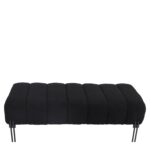 Παγκάκι Ottoman ArteLibre KUBO Μαύρο Ύφασμα Teddy/Μέταλλο 40x116.5x50cm - 1 τεμ. - Image 5