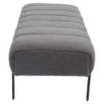 Παγκάκι Ottoman ArteLibre KUBO Γκρι Ύφασμα Teddy/Μέταλλο 40x116.5x50cm - 1 τεμ. - Image 2