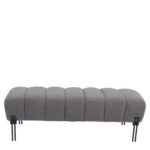Παγκάκι Ottoman ArteLibre KUBO Γκρι Ύφασμα Teddy/Μέταλλο 40x116.5x50cm - 1 τεμ. - Image 4