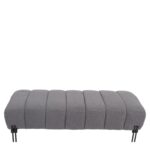 Παγκάκι Ottoman ArteLibre KUBO Γκρι Ύφασμα Teddy/Μέταλλο 40x116.5x50cm - 1 τεμ. - Image 5