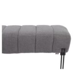 Παγκάκι Ottoman ArteLibre KUBO Γκρι Ύφασμα Teddy/Μέταλλο 40x116.5x50cm - 1 τεμ. - Image 6