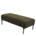 Παγκάκι Ottoman ArteLibre KUBO Πράσινο Ύφασμα Teddy/Μέταλλο 40x116.5x50cm - 1 τεμ. - Image 3