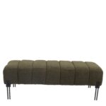 Παγκάκι Ottoman ArteLibre KUBO Πράσινο Ύφασμα Teddy/Μέταλλο 40x116.5x50cm - 1 τεμ. - Image 4