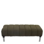Παγκάκι Ottoman ArteLibre KUBO Πράσινο Ύφασμα Teddy/Μέταλλο 40x116.5x50cm - 1 τεμ. - Image 5