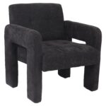 Πολυθρόνα ArteLibre VELORA Γκρι Σκούρο Ύφασμα/Ξύλο 75x68x69cm - 1 τεμ.