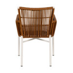 Πολυθρόνα Κήπου ArteLibre BLUENILE Λευκό/Καφέ Αλουμίνιο/Rattan 49x42x81cm - 1 τεμ. - Image 4