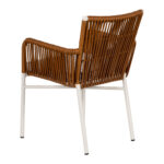 Πολυθρόνα Κήπου ArteLibre BLUENILE Λευκό/Καφέ Αλουμίνιο/Rattan 49x42x81cm - 1 τεμ. - Image 5