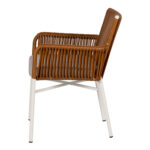 Πολυθρόνα Κήπου ArteLibre BLUENILE Λευκό/Καφέ Αλουμίνιο/Rattan 49x42x81cm - 1 τεμ. - Image 6