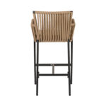 Σκαμπό ArteLibre KINTAMPO Μπεζ/Μαύρο Αλουμίνιο/Rattan 55x58x108cm - 1 τεμ. - Image 4