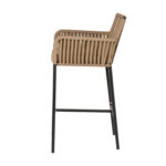 Σκαμπό ArteLibre KINTAMPO Μπεζ/Μαύρο Αλουμίνιο/Rattan 55x58x108cm - 1 τεμ. - Image 6