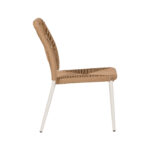 Καρέκλα Κήπου ArteLibre TINKISSO Λευκό/Φυσικό Αλουμίνιο/Rattan 45x63x82cm - 1 τεμ. - Image 2