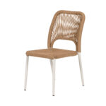Καρέκλα Κήπου ArteLibre TINKISSO Λευκό/Φυσικό Αλουμίνιο/Rattan 45x63x82cm - 1 τεμ. - Image 7